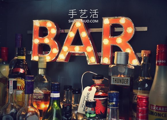 簡單自制酒吧字母燈飾的方法圖解教程 -  rpnrmr.com