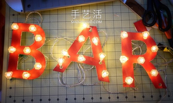 簡單自制酒吧字母燈飾的方法圖解教程 -  rpnrmr.com
