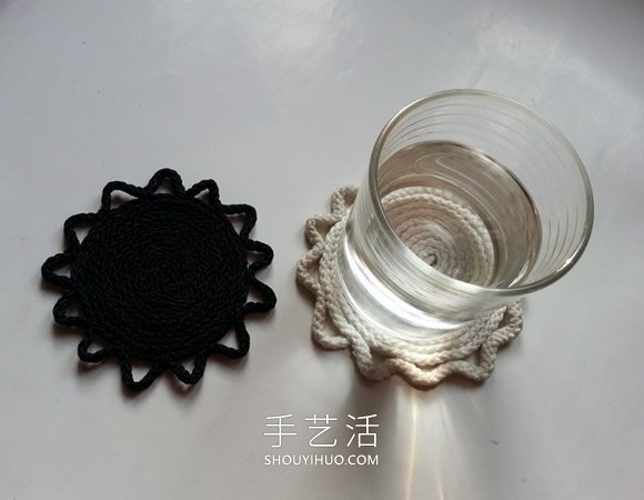尼龍繩手工制作花朵杯墊的做法教程 -  rpnrmr.com