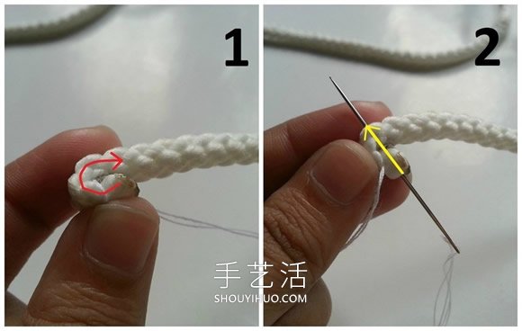 尼龍繩手工制作花朵杯墊的做法教程 -  rpnrmr.com