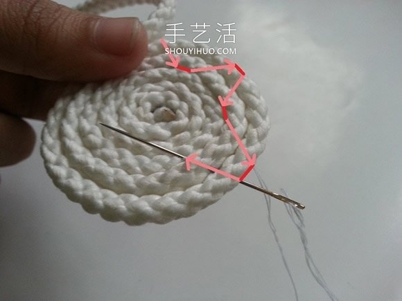尼龍繩手工制作花朵杯墊的做法教程 -  rpnrmr.com