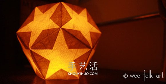 水彩紙手工制作多面體燈籠的做法教程 -  rpnrmr.com