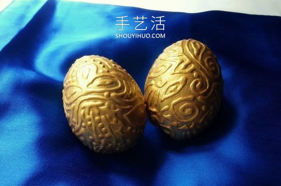 蛋殼變廢為寶制作金紋復活節(jié)彩蛋的做法教程 -  rpnrmr.com