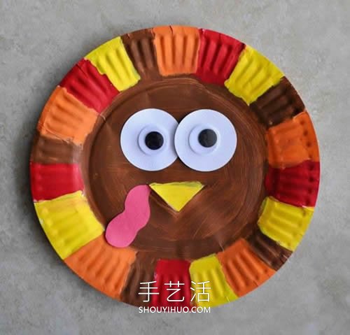 用一個(gè)紙盤做感恩節(jié)火雞的超簡(jiǎn)單方法圖解 -  rpnrmr.com