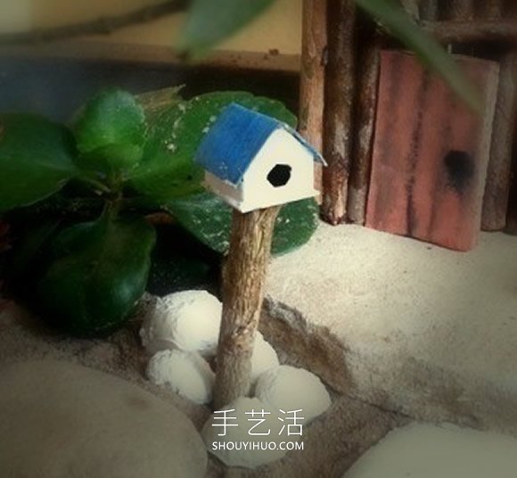 卡紙手工制作迷你鳥屋的做法教程 -  rpnrmr.com