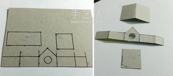 卡紙手工制作迷你鳥屋的做法教程 -  rpnrmr.com