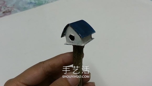 卡紙手工制作迷你鳥屋的做法教程 -  rpnrmr.com