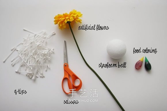 簡(jiǎn)單棉簽花的手工制作方法圖解教程 -  rpnrmr.com