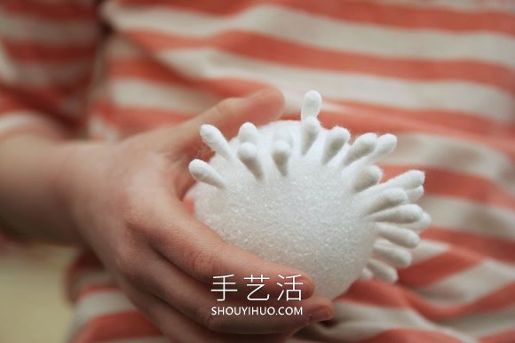 簡(jiǎn)單棉簽花的手工制作方法圖解教程 -  rpnrmr.com