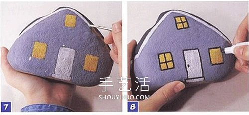 簡(jiǎn)單石頭畫小房子的畫法圖解教程 -  rpnrmr.com
