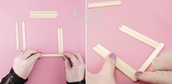 兒童手工制作圣誕節(jié)雪糕棍壁爐的做法教程 -  rpnrmr.com