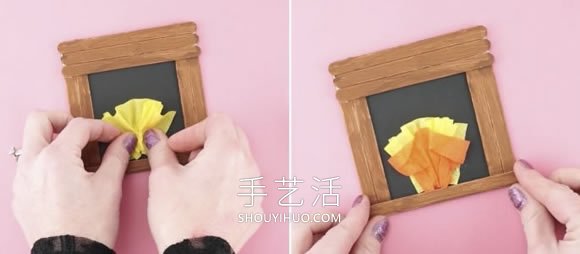 兒童手工制作圣誕節(jié)雪糕棍壁爐的做法教程 -  rpnrmr.com