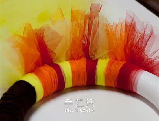 幼兒園手工制作感恩節(jié)火雞花環(huán)的做法教程 -  rpnrmr.com