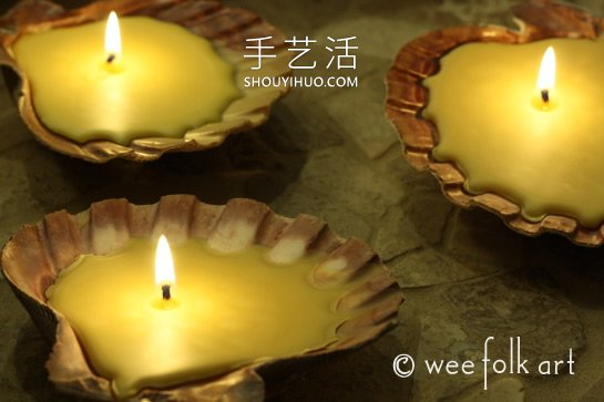 簡(jiǎn)單自制貝殼蜂蠟蠟燭的方法圖解教程 -  rpnrmr.com
