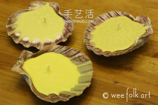 簡(jiǎn)單自制貝殼蜂蠟蠟燭的方法圖解教程 -  rpnrmr.com