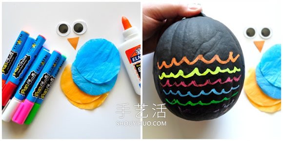 幼兒園手工制作南瓜貓頭鷹的做法教程 -  rpnrmr.com