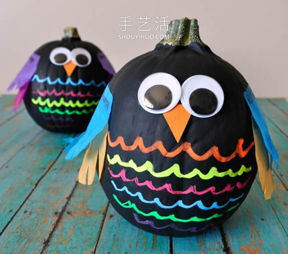 幼兒園手工制作南瓜貓頭鷹的做法教程 -  rpnrmr.com