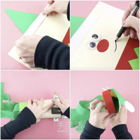 幼兒園手工制作圣誕精靈風(fēng)向袋的做法教程 -  rpnrmr.com
