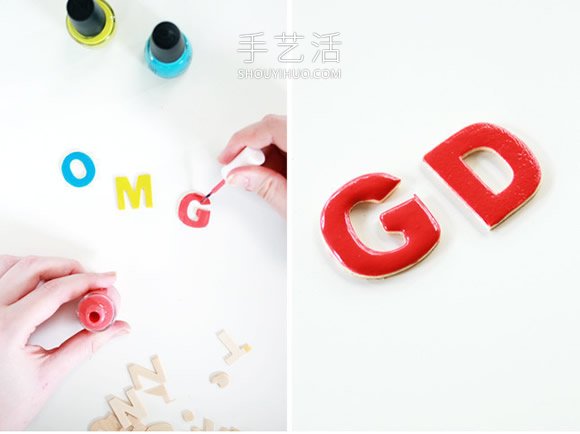 自制糖果色蛋糕字母標(biāo)簽的做法教程 -  rpnrmr.com