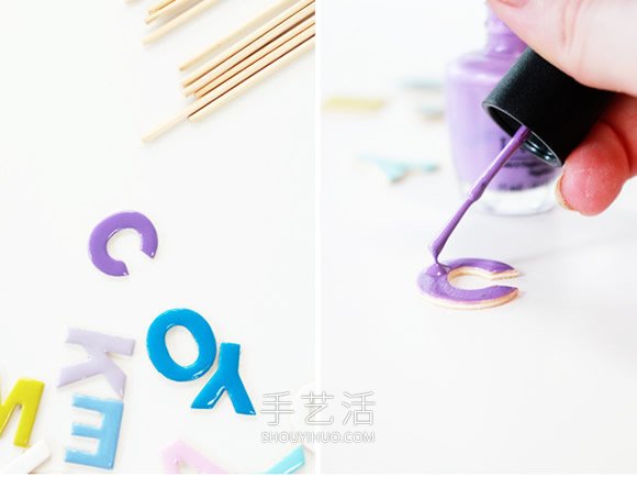 自制糖果色蛋糕字母標(biāo)簽的做法教程 -  rpnrmr.com