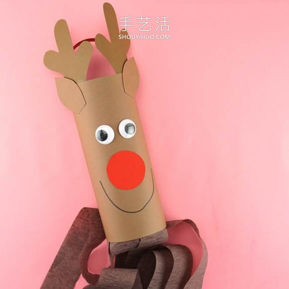 幼兒園手工制作馴鹿風(fēng)向袋的做法教程 -  rpnrmr.com