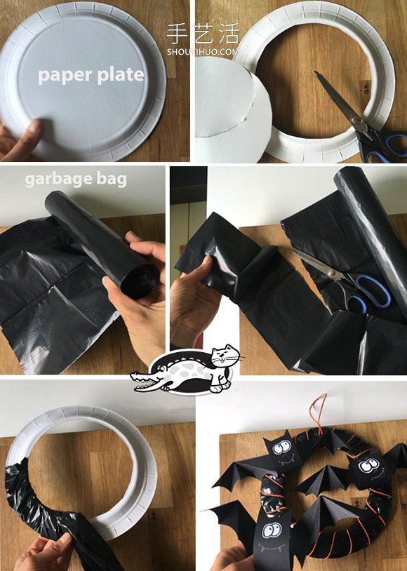簡單又可愛蝙蝠花環(huán)的手工制作教程 -  rpnrmr.com
