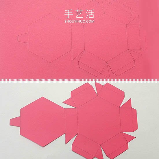 六角禮品盒的制作方法圖解教程 -  rpnrmr.com