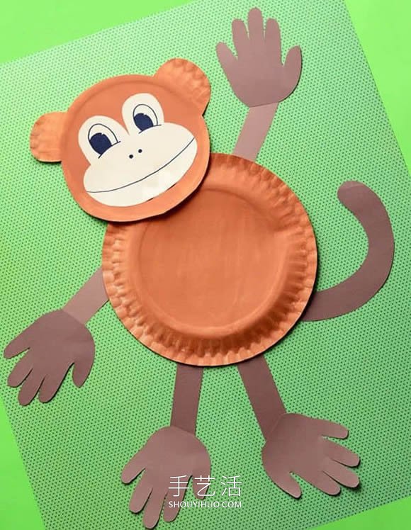 幼兒園手工制作猴子貼畫的做法教程 -  rpnrmr.com