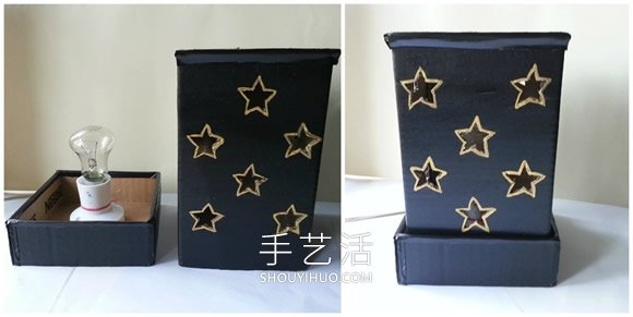 紙板手工制作夢幻燈罩燈飾的做法教程 -  rpnrmr.com