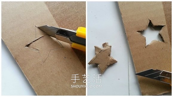 紙板手工制作夢幻燈罩燈飾的做法教程 -  rpnrmr.com
