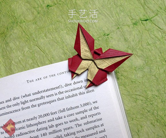 手工折紙蝴蝶書簽的折法圖解教程 -  rpnrmr.com