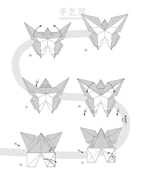 手工折紙蝴蝶書簽的折法圖解教程 -  rpnrmr.com