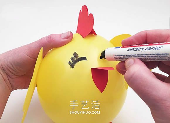 氣球簡(jiǎn)單手工制作可愛小雞的做法教程 -  rpnrmr.com