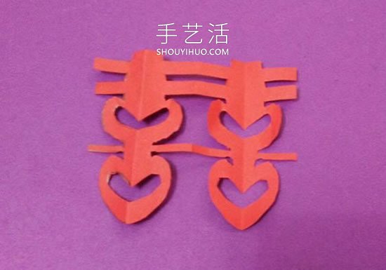 漂亮婚禮囍字的剪紙方法圖解教程 -  rpnrmr.com