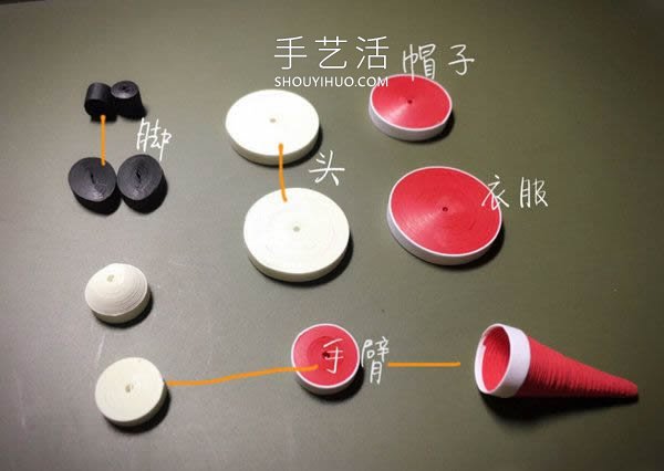 衍紙圣誕老人手工制作方法圖解教程 -  rpnrmr.com