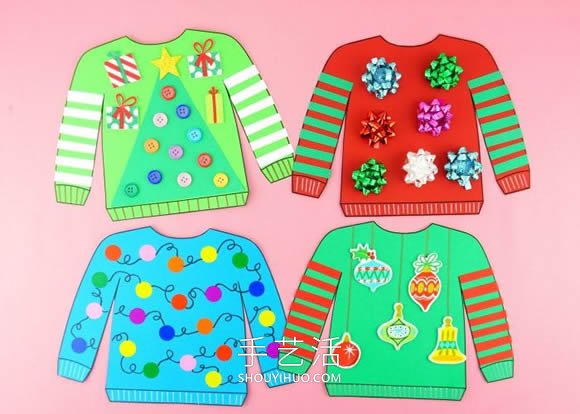 幼兒園手工制作圣誕毛衣裝飾的做法教程 -  rpnrmr.com