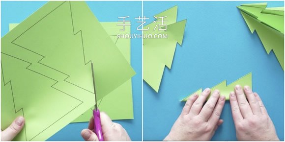 幼兒園手工制作立體紙圣誕樹的做法教程 -  rpnrmr.com