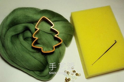羊毛氈圣誕樹掛飾的制作方法圖解 -  rpnrmr.com