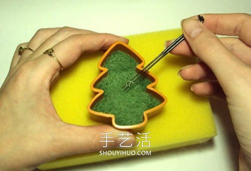 羊毛氈圣誕樹掛飾的制作方法圖解 -  rpnrmr.com