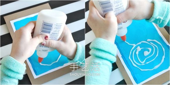簡單閃亮圣誕節(jié)雪人賀卡的制作方法圖解 -  rpnrmr.com