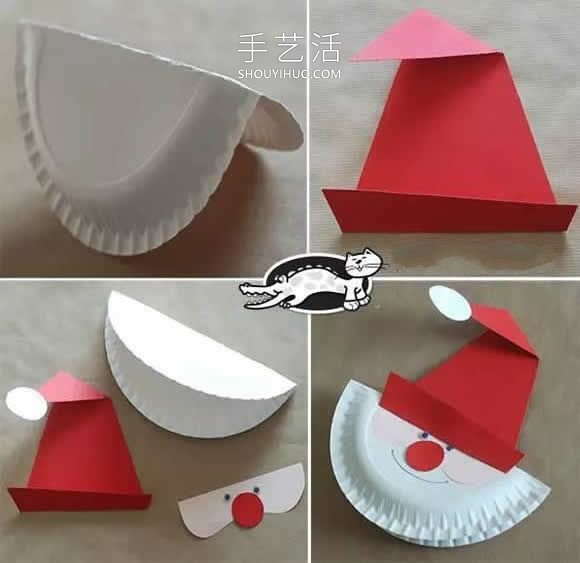 幼兒園手工制作紙盤圣誕老人的做法教程 -  rpnrmr.com