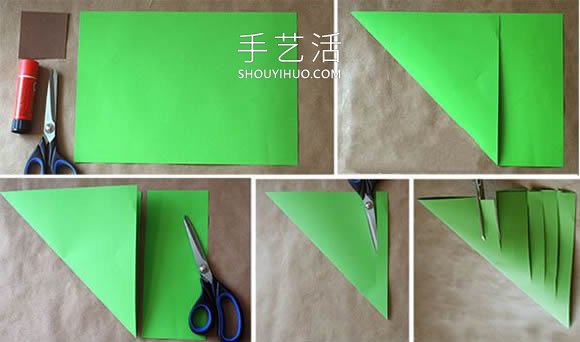 幼兒園手工制作卡紙圣誕樹的做法教程 -  rpnrmr.com