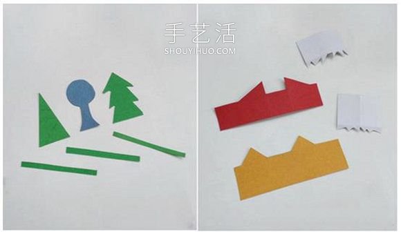 卡紙手工制作圣誕冬日小鎮(zhèn)的做法教程 -  rpnrmr.com