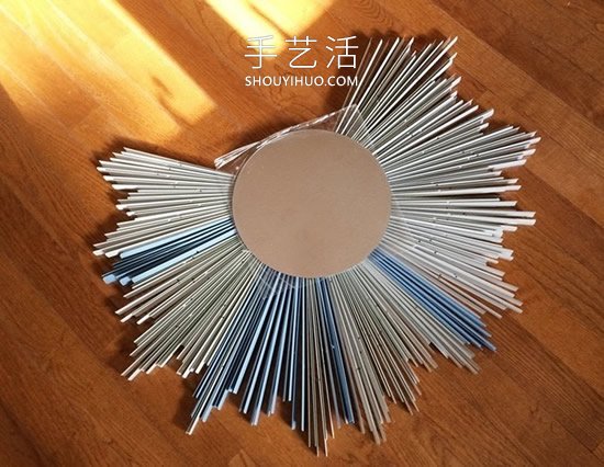 舊的百葉窗廢物利用DIY制作床頭鏡子裝飾 -  rpnrmr.com