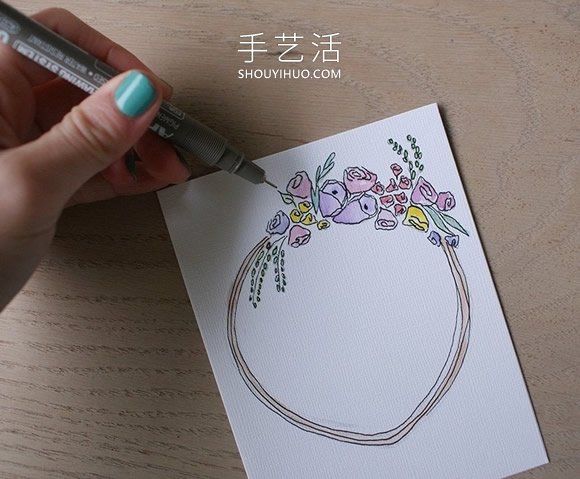 自制手繪生日卡片的方法圖解教程 -  rpnrmr.com