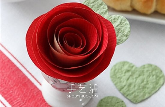 卡紙手工制作紅玫瑰的最簡(jiǎn)單做法教程 -  rpnrmr.com