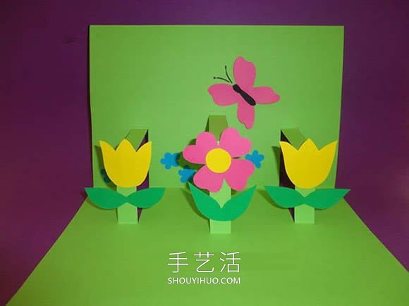 兒童手工制作春天立體賀卡的做法教程 -  rpnrmr.com
