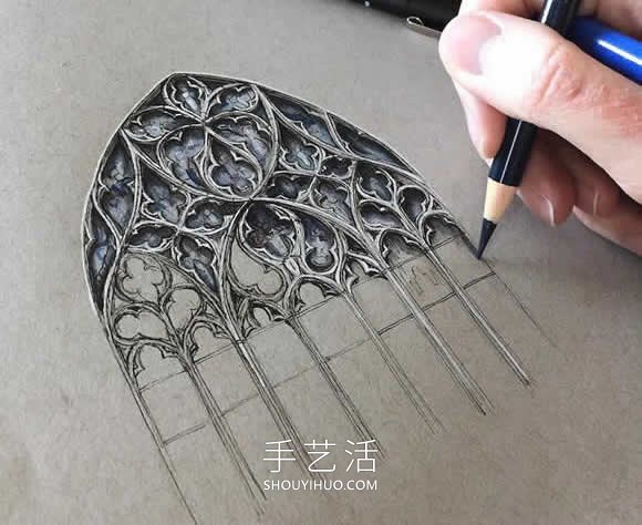 錯綜復(fù)雜的建筑圖紙！捕捉哥特式建筑之美 -  rpnrmr.com
