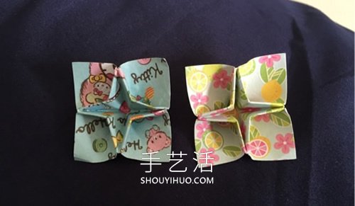 兒童簡單折紙四角花的折法圖解教程 -  rpnrmr.com