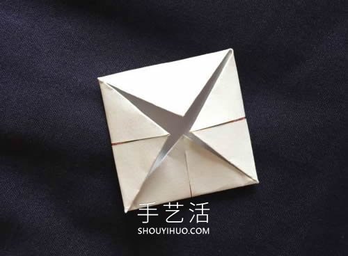 兒童簡單折紙四角花的折法圖解教程 -  rpnrmr.com
